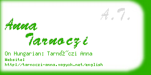 anna tarnoczi business card